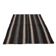 Load image into Gallery viewer, Grey &amp; Brown Striped Kilim