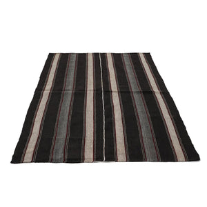 Grey & Brown Striped Kilim