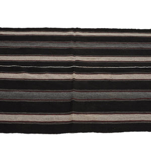 Grey & Brown Striped Kilim