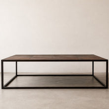 Load image into Gallery viewer, Leather and Steel Coffee Table