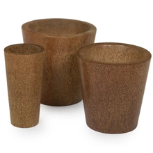 Laden Sie das Bild in den Galerie-Viewer, Set of 3 Wooden Vases