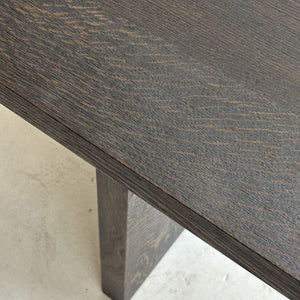 Oak Plank and Brass Dining Table