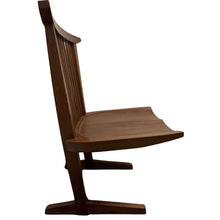 Load image into Gallery viewer, Side view of Conoid Chair showing elegant wooden curves, right profile.
