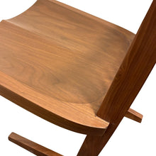 Load image into Gallery viewer, Top-down view of Conoid Chair seat highlighting smooth wood grain and finish.