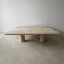 Load image into Gallery viewer, Midcentury Travertine Coffee Table