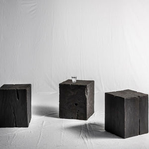 EBONISED SIDE TABLE IN SOLID WOOD