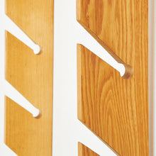 Load image into Gallery viewer, Close-up of natural ash grain on vintage Scandinavian magazine rack, showcasing minimalist craftsmanship and original finish.