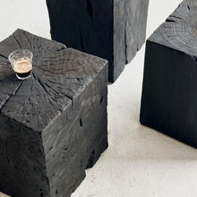 Load image into Gallery viewer, EBONISED SIDE TABLE IN SOLID WOOD