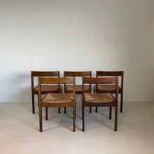 Load image into Gallery viewer, Set of 6 Wengé Dining Chairs