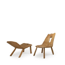 Load image into Gallery viewer, Pair of Unique Teak Lounge Chairs
