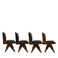 Load image into Gallery viewer, Set of 4 dining chairs, side view