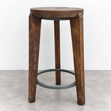 Load image into Gallery viewer, Set of 3 Teak and Iron PJ-SI-22-A Stools