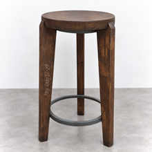 Load image into Gallery viewer, Set of 3 Teak and Iron PJ-SI-22-A Stools
