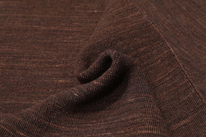 Dark Brown Wool Kilim