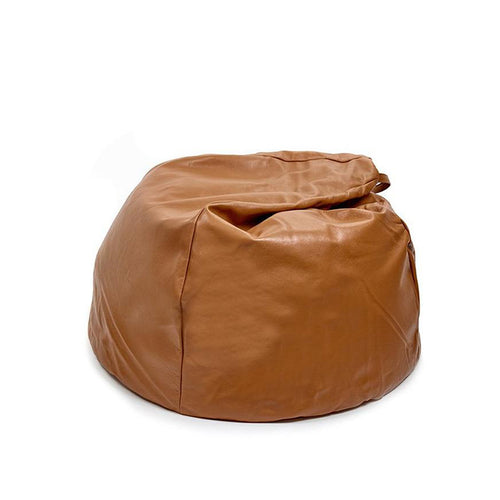 Cognac Leather Bean Bag